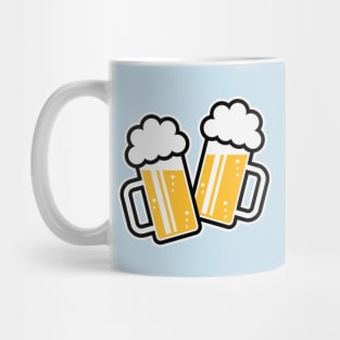 2 Clinking Beer Glasses For A Cheer! Mug